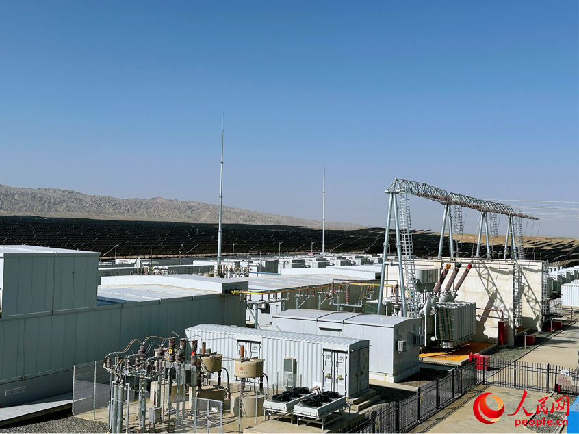 大唐玉章光伏匯集站。人民網(wǎng)記者 楊睿攝